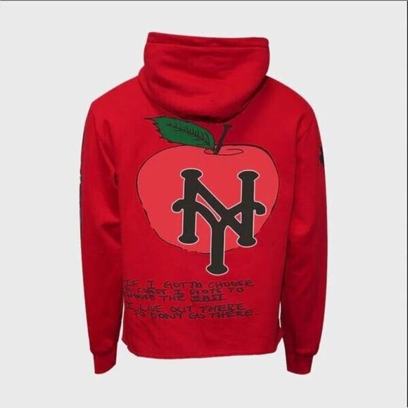 Homme + Femme Cali to NYC Red Casual Hoodie Sweatshirt Size: 2XL NEW - Picture 2 of 3